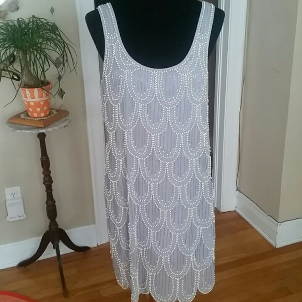 Modcloth Purple Beaded Dress